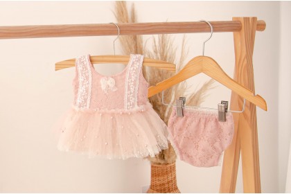 Conjunto Jenny Newborn Rosa (Sob encomenda)