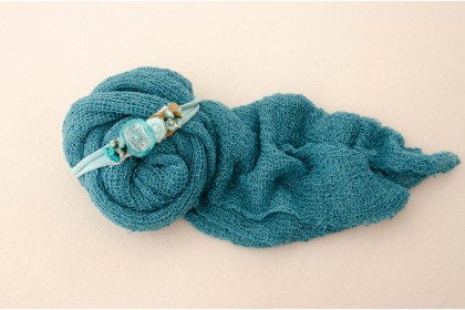 Conjunto Wrap + Headband  - Sky Blue II