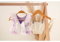 Conjunto Helena Newborn Lilás (sob encomenda) 