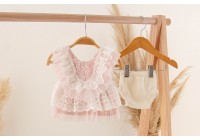 Conjunto Helena Newborn Rosa (sob encomenda) 