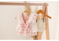 Conjunto Helena Newborn Rosa (sob encomenda) 